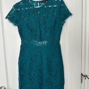 Dynamite | Dresses | Dynamite Black Midi Dress With Slit Size Xs | Poshmark